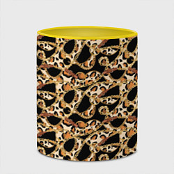 Кружка 3D Versace Леопардовая текстура, цвет: 3D-белый + желтый — фото 2