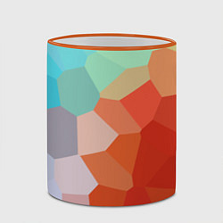 Кружка 3D Пикси кристаллы, цвет: 3D-оранжевый кант — фото 2