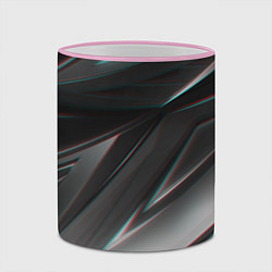 Кружка 3D GEOMETRY STRIPES GLITCH, цвет: 3D-розовый кант — фото 2
