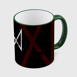 Кружка 3D WATCH DOGS LEGION, цвет: 3D-зеленый кант