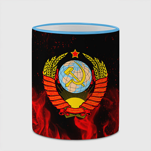 Кружка цветная СССР / 3D-Небесно-голубой кант – фото 2
