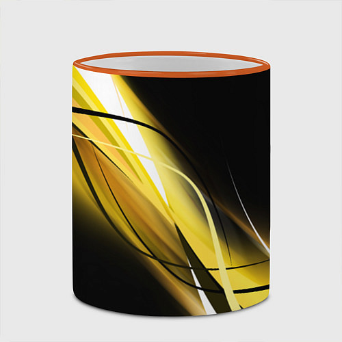 Кружка цветная GEOMETRY STRIPES / 3D-Оранжевый кант – фото 2