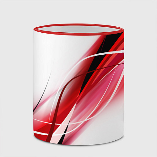 Кружка цветная GEOMETRY STRIPES RED / 3D-Красный кант – фото 2