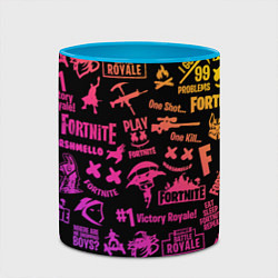 Кружка 3D FORTNITE PARTY EVENT, цвет: 3D-белый + небесно-голубой — фото 2