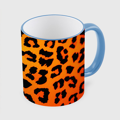 Кружка цветная JAGUAR GOLD / 3D-Небесно-голубой кант – фото 1