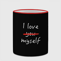 Кружка 3D I Love myself, цвет: 3D-красный кант — фото 2