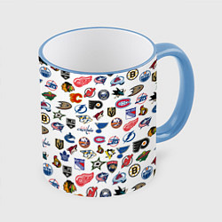 Кружка 3D NHL PATTERN Z, цвет: 3D-небесно-голубой кант