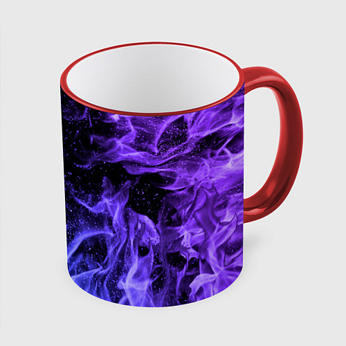 Кружка цветная ОГОНЬ / 3D-Красный кант – фото 1