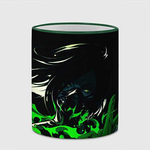 Кружка цветная VALORANT VIPER / 3D-Зеленый кант – фото 2