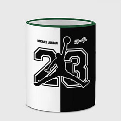 Кружка 3D Michael Jordan 23, цвет: 3D-зеленый кант — фото 2