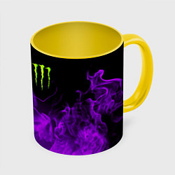 Кружка 3D MONSTER ENERGY, цвет: 3D-белый + желтый