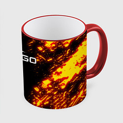 Кружка 3D CS GO, цвет: 3D-красный кант