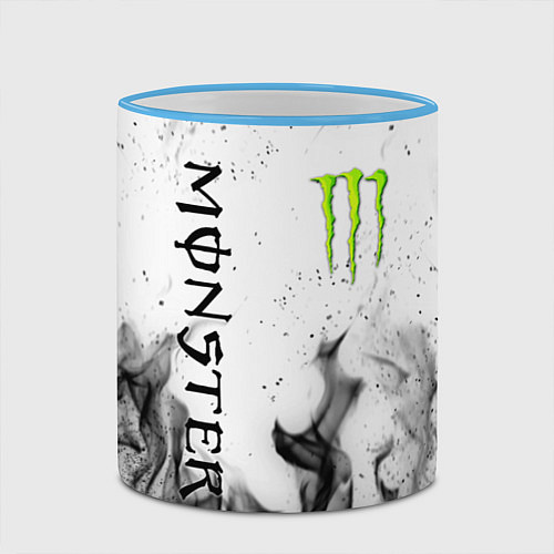 Кружка цветная MONSTER ENERGY / 3D-Небесно-голубой кант – фото 2