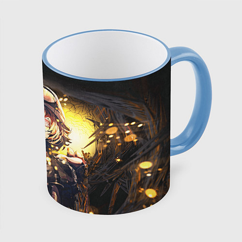 Кружка цветная Tanya / 3D-Небесно-голубой кант – фото 1