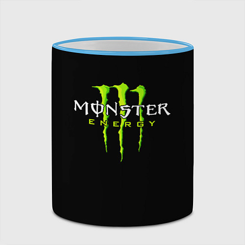 Кружка цветная MONSTER ENERGY / 3D-Небесно-голубой кант – фото 2