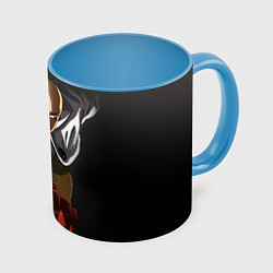 Кружка 3D One Punch Man, цвет: 3D-белый + небесно-голубой