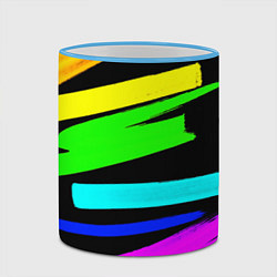 Кружка 3D НЕОНОВЫЕ КРАСКИ, цвет: 3D-небесно-голубой кант — фото 2