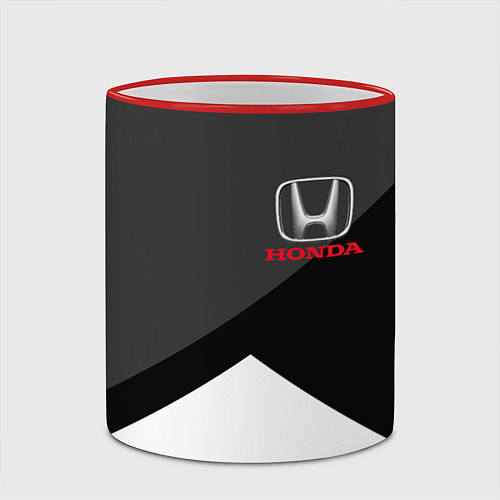 Кружка цветная HONDA / 3D-Красный кант – фото 2