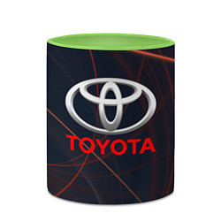 Кружка 3D TOYOTA, цвет: 3D-белый + светло-зеленый — фото 2