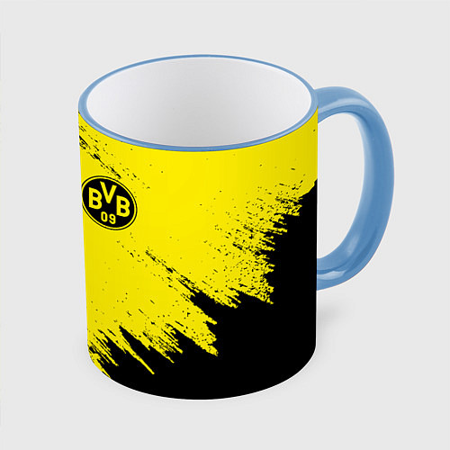 Кружка цветная BORUSSIA / 3D-Небесно-голубой кант – фото 1