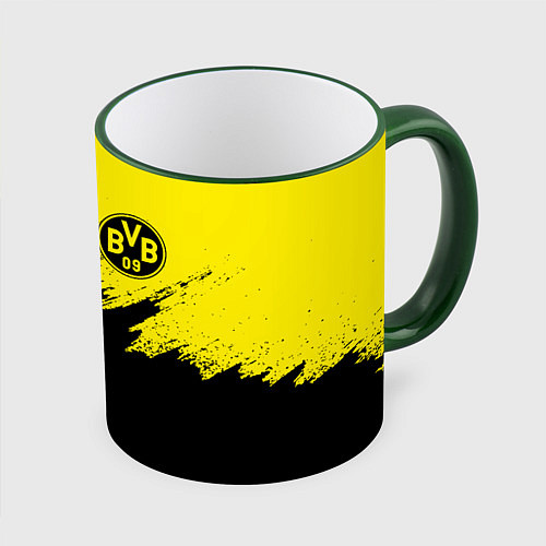 Кружка цветная BORUSSIA / 3D-Зеленый кант – фото 1