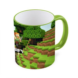 Кружка 3D Minecraft, цвет: 3D-светло-зеленый кант