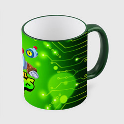Кружка 3D BRAWL STARS NANI, цвет: 3D-зеленый кант