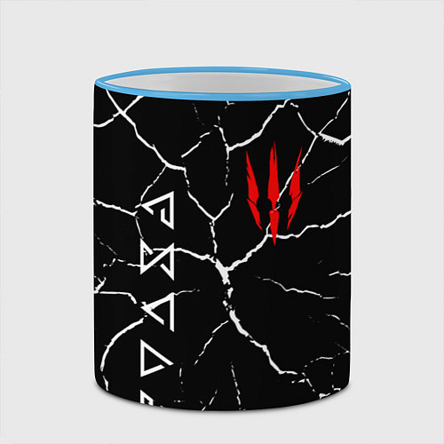 Кружка цветная The Witcher / 3D-Небесно-голубой кант – фото 2