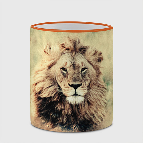 Кружка цветная Lion King / 3D-Оранжевый кант – фото 2