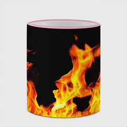 Кружка 3D ОГОНЬ, цвет: 3D-розовый кант — фото 2