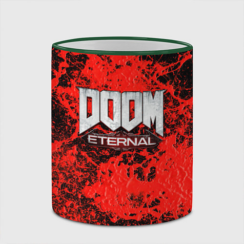 Кружка цветная Doom Eternal / 3D-Зеленый кант – фото 2