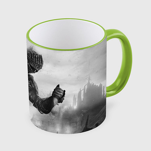 Кружка цветная DARK SOULS / 3D-Светло-зеленый кант – фото 1