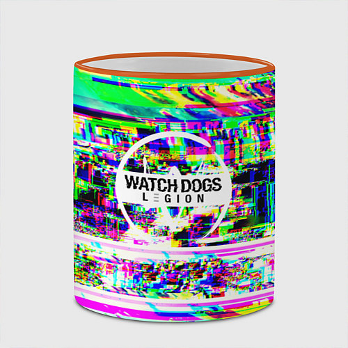 Кружка цветная WATCH DOGS:LEGION / 3D-Оранжевый кант – фото 2