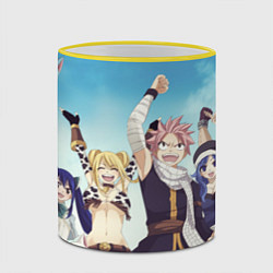 Кружка 3D FAIRY TAIL ХВОСТ ФЕИ, цвет: 3D-желтый кант — фото 2