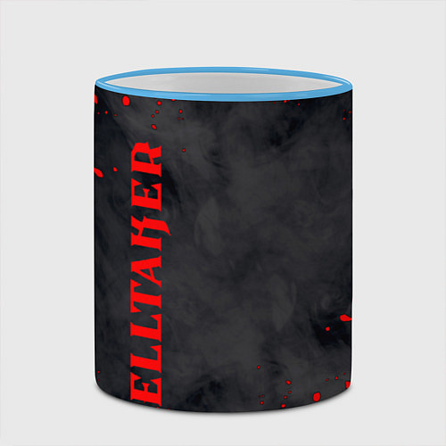 Кружка цветная Helltaker Logo Z / 3D-Небесно-голубой кант – фото 2