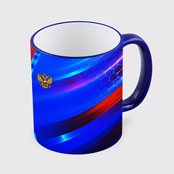 Кружка 3D RUSSIA SPORT, цвет: 3D-синий кант