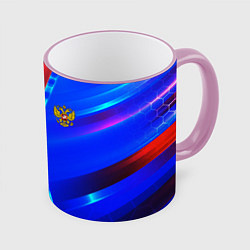 Кружка 3D RUSSIA SPORT, цвет: 3D-розовый кант