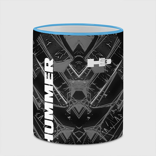 Кружка цветная HUMMER / 3D-Небесно-голубой кант – фото 2
