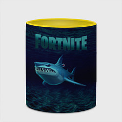 Кружка 3D Loot Shark Fortnite, цвет: 3D-белый + желтый — фото 2