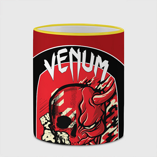 Кружка цветная Venum / 3D-Желтый кант – фото 2