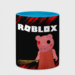 Кружка 3D Roblox Piggy, цвет: 3D-белый + небесно-голубой — фото 2