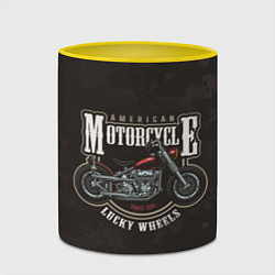 Кружка 3D American Motorcycle Z, цвет: 3D-белый + желтый — фото 2