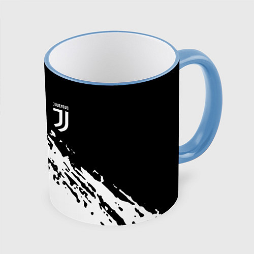 Кружка цветная JUVENTUS / 3D-Небесно-голубой кант – фото 1