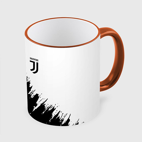 Кружка цветная JUVENTUS / 3D-Оранжевый кант – фото 1