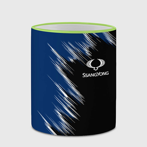 Кружка цветная SSANGYONG / 3D-Светло-зеленый кант – фото 2