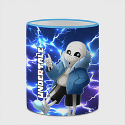 Кружка 3D UNDERTALE АНДЕРТЕЙЛ, цвет: 3D-небесно-голубой кант — фото 2