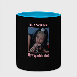 Кружка 3D BLACKPINK - Jennie, цвет: 3D-белый + небесно-голубой — фото 2