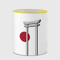 Кружка 3D Япония Тории Z, цвет: 3D-желтый кант — фото 2