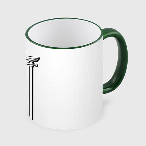 Кружка цветная Япония Тории Z / 3D-Зеленый кант – фото 1