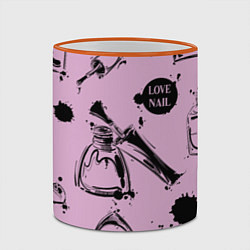 Кружка 3D Love Nail, цвет: 3D-оранжевый кант — фото 2